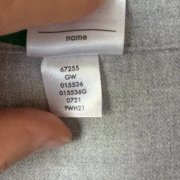 Hanna Anderson Women Pajama Top Flannel Size S Tannenbaum Tree Button Up Gray - Picture 6 of 11